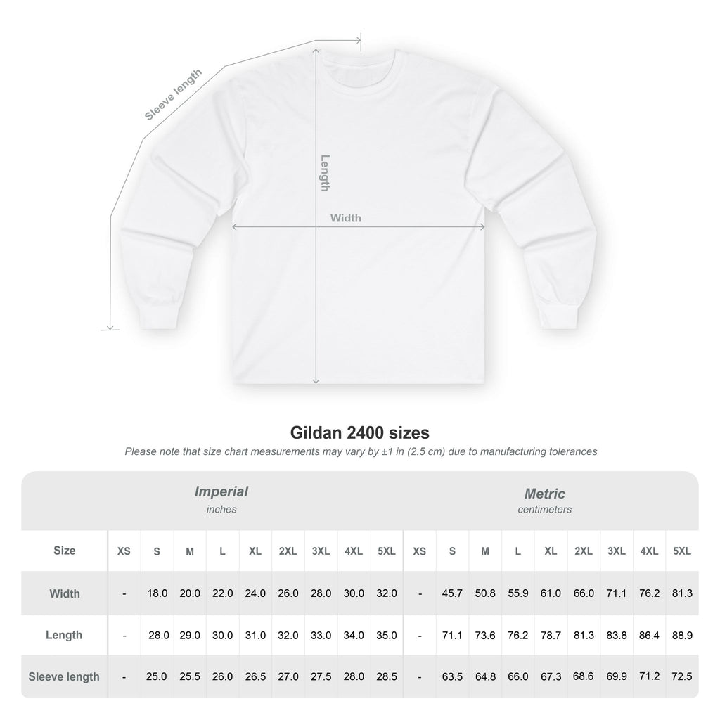His Way or No Way Long Sleeve Tee — Minimalist Chest Text Shirt