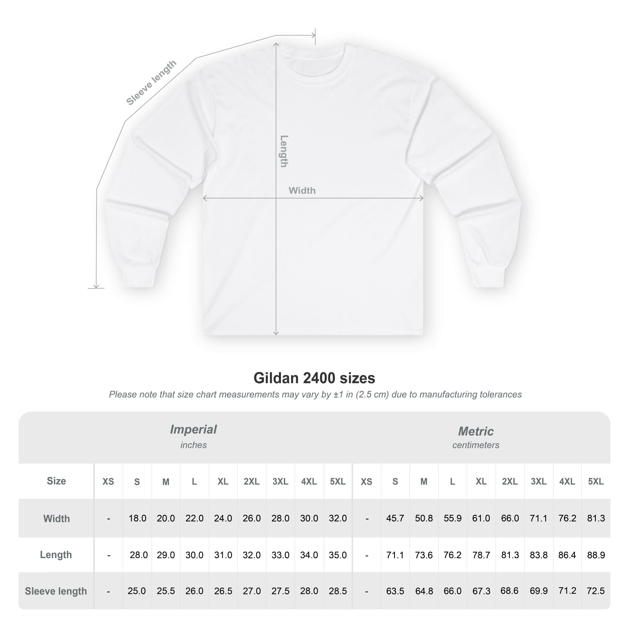 His Way or No Way Long Sleeve Tee — Minimalist Chest Text Shirt